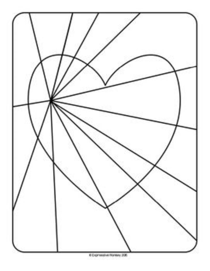 Op Art Hearts Coloring Pages